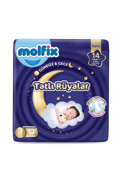 Molfix 2 PAKET Bebek BeziSweet DreamsMidi 3 Numara 84'lü ürün görseli 1