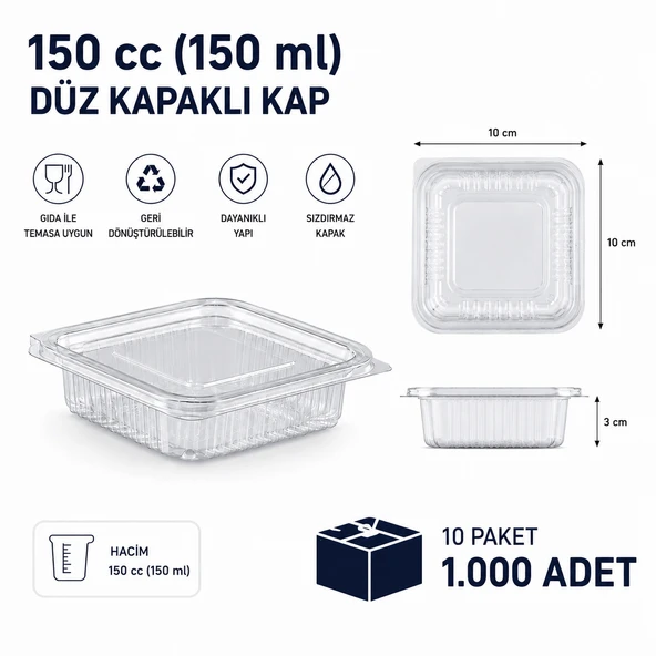 1000 Adet - 150 cc Sızdırmaz Kap ürün görseli 1