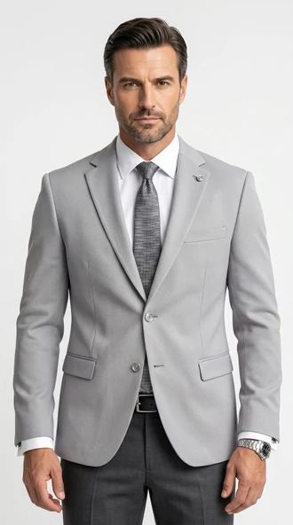 CK 146 Slim Fit Pike Dokuma Erkek Blazer Ceket – Modern Şık Günlük Kombin ürün görseli 1