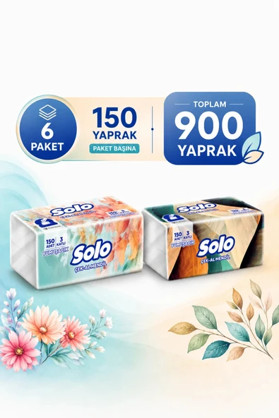 Solo Çek-al Mendil 6'lı - Resim 2
