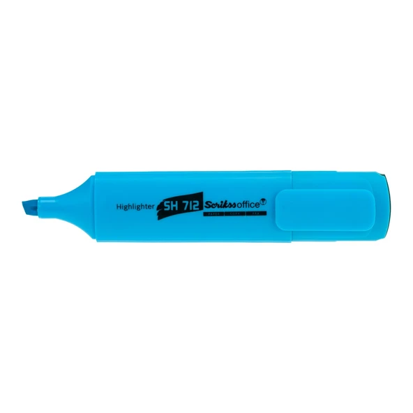 Scrikss Sh-712 Fosforlu Kalem Mavi 12 Li (1 Paket 12 Adet) ürün görseli 1