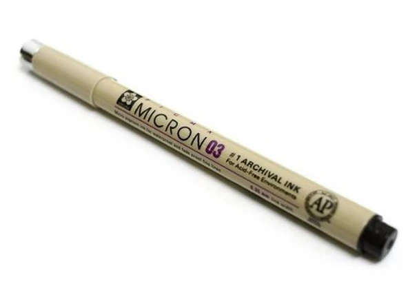 Sakura Bxsdk03-49 Pigma Micron 0,35 Mm Siyah Çizim Kalemi 03 (12 Li Kutu) ürün görseli 1