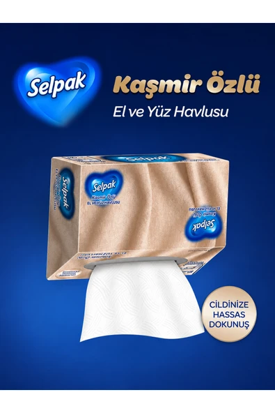Selpak El Ve Yüz Havlusu Kutulu Kaşmir Özlü 80'li x 2 PAKET ürün görseli 1