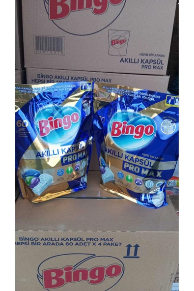 Bingo BİNGO BULAŞIK TABLETİ 60 Lİ  2 PAKET 120 ADET AKILLI KAPSÜL PROMAX ürün görseli 1
