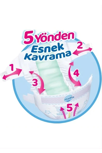Molfix 5 beden 78 li Bebek Bezi - Resim 3