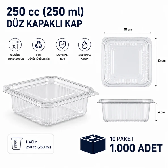 250 cc Sızdırmaz Kap 1.000 Adet ürün görseli 1