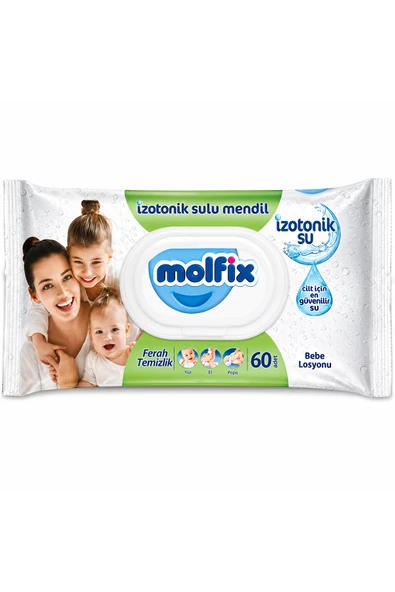 Molfix 2 adet izotonik ıslak mendil 60lı ürün görseli 1