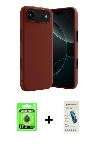MARSİLYAN™- iPhone 17 Air Kılıf Kozmos Yansıma Özel Seri - Şeffaf Pasifik Cam Ekran Koruyucu + Raze Metal Kamera Lens - ürün görseli 1