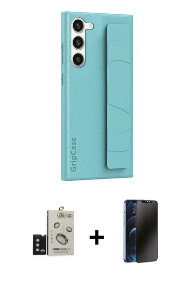 MARSİLYAN™- Galaxy S24 Kılıf Vadi Asil Serisi - Siyah 3D Antistatik Hayalet Cam Ekran Koruyucu + Bilvis Titan Kamera Len ürün görseli 1
