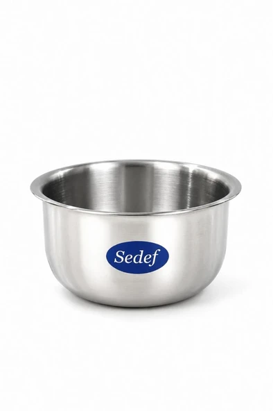 Sedef Premium Kuaför Tıraş Tası Paslanmaz Metal Büyük Boy Krom Kaplama ürün görseli 1
