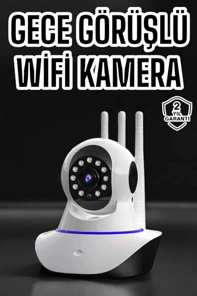 Ev Kamerası Wifi Kamerası Video Kayıt Çift Yönlü Hareket Sensörü Bebek ürün görseli 1