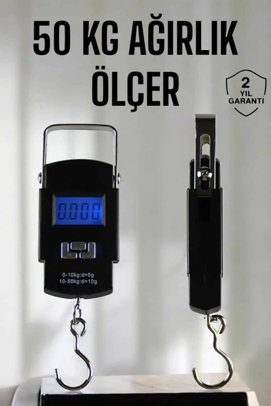 Ağırlık Ölçer 50 Kg El Terazisi El Kantarı Pilli Led Ekran ürün görseli 1