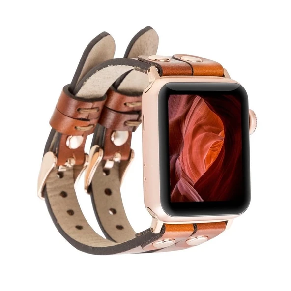 Apple Watch Uyumlu Deri Kordon Ely Double Tour RST2EF ürün görseli 1