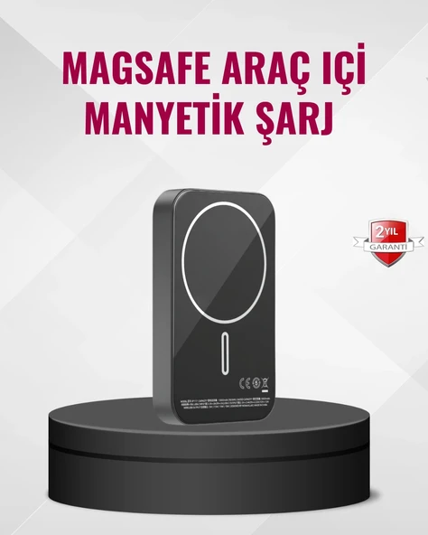 MagSafe Araç Telefon Tutucu 15W Hızlı Şarj Type-C Girişli ürün görseli 1