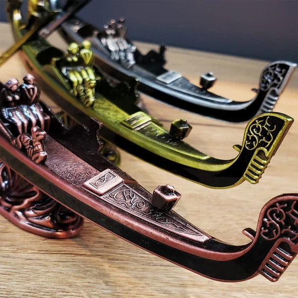 Metal Dekoratif Venedik Kayık - Resim 3