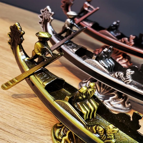 Metal Dekoratif Venedik Kayık - Resim 2