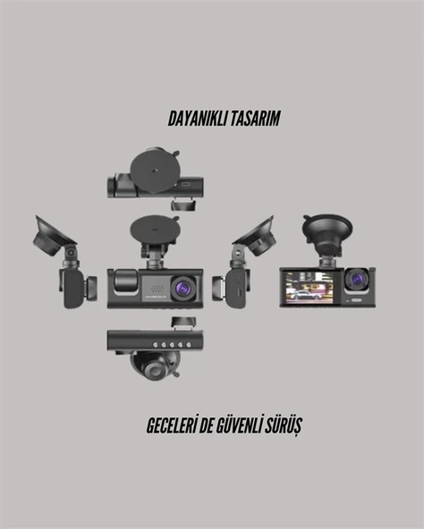 TA-01 LCD Ekranlı Gece Görüşlü Araç Kamerası - Resim 2