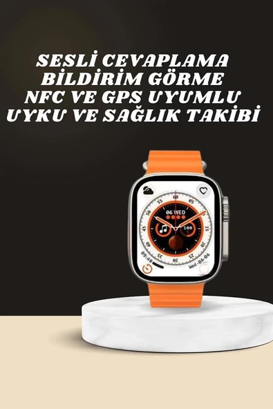 Yeni Nesil Ultra Akıllı Saat Adımsayar Uyku Takibi Nabız Sensörü ürün görseli 1