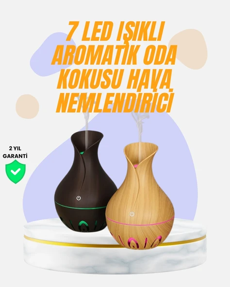Led Işıklı Ultrasonik Oda Nemlendirici ve Uçucu Yağ Difüzörü ürün görseli 1