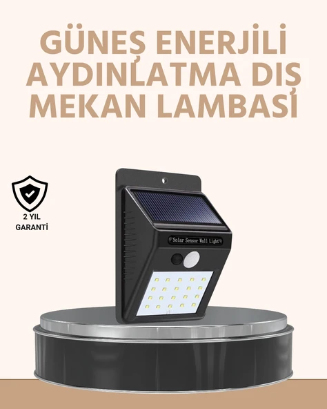 Enerji Tasarruflu ve Otomatik Sensörlü LED Güneş Işığı – Dış Mekan Uyumlu ürün görseli 1
