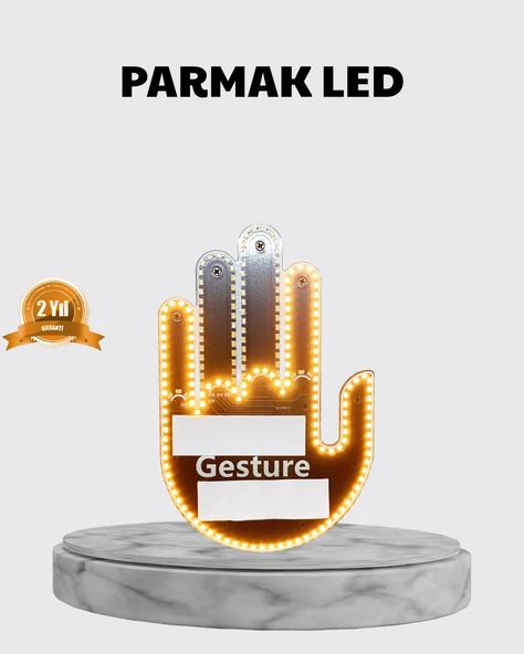 176 LED’li Amber Trafik Uyumlu Sinyal Işığı – El Hareketiyle Kontrol ürün görseli 1