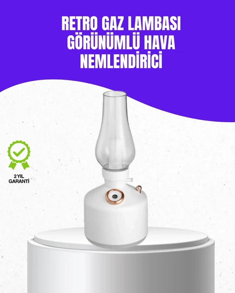 Retro Gaz Lambası Görünümlü Ledli Buhar Püskürtücü Aroma Difüzör ürün görseli 1