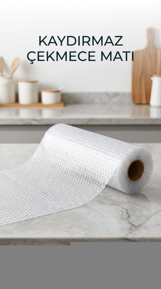 Şeffaf Kaydırmaz Dolap İçi Raf Örtüsü 45x300 cm Koruyucu PVC ürün görseli 1