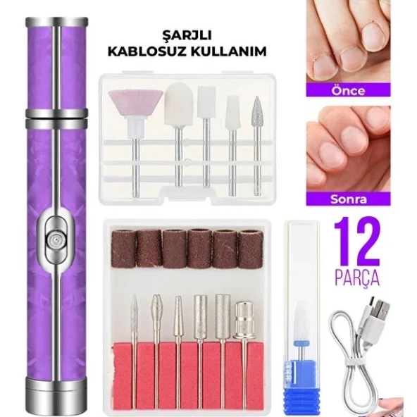 Şarjlı Manikür Pedikür Tırnak Bakım Seti ürün görseli 1