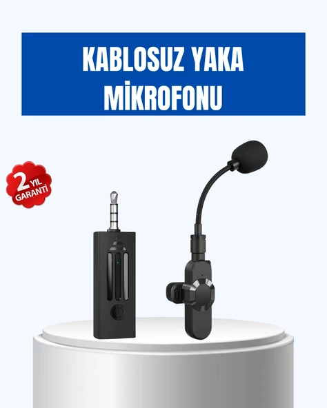 Bluetooth 5.2 Destekli Gürültü Önleyici Kablosuz Mikrofon ürün görseli 1