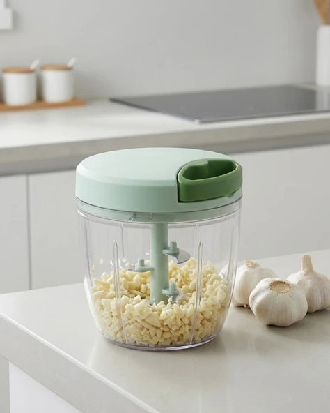 5 Bıçaklı Manuel Rondo İpli Sebze Doğrama Mutfak Aparatı ürün görseli 1