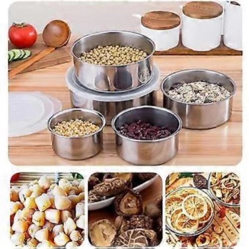 Paslanmaz Çelik Yemek Saklama Kabı Seti - Resim 4