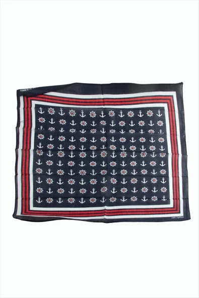Çapa Dümen Desenli Bandana 50*50 - Resim 2