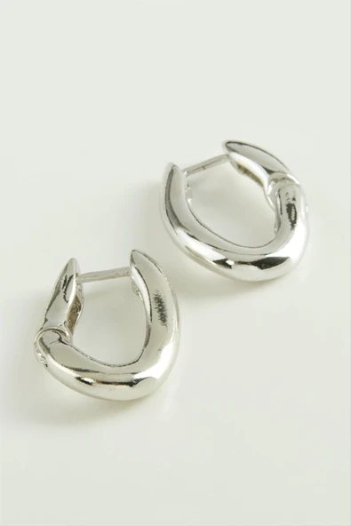 Oval Trend Metal Küpe ürün görseli 1