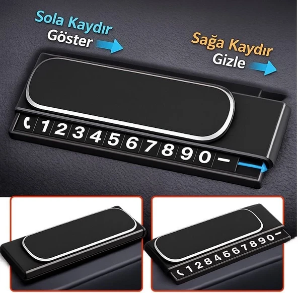 Kayar Kapaklı Torpido Üstü Fosforlu Numaratör - Resim 5