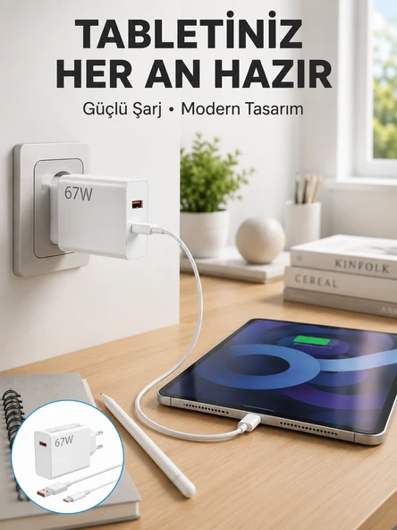 67 Watt Type C Hızlı Şarj Başlık Xiaomi Black Shark Uyumlu Yeni Nesil ürün görseli 1