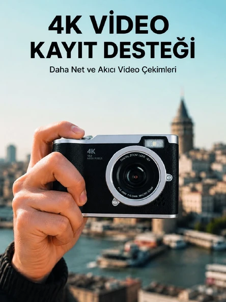 48 MP Dijital Kamera 4K Video Çekim Özellikli Kompakt Tasarım ürün görseli 1