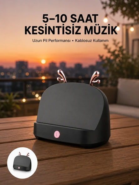 Telefon Tutucu Bluetooth Hoparlör Geyikli Renkli Uzun Ömürlü ürün görseli 1