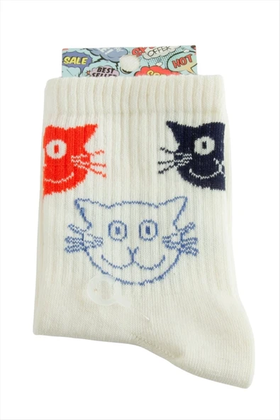 Kedi Kolej Çorap 8*28 ürün görseli 1