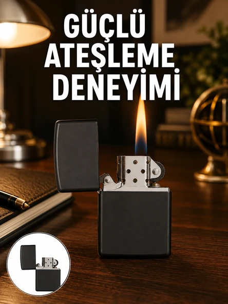 Çakmak Parlak Siyah Doldurulabilir Hedyelik Eşya Yeni Nesil ürün görseli 1
