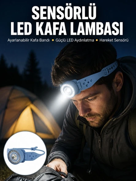 Uzun Pil Ömürlü Kamp ve Dağcılık Kafa Lambası Yeni Nesil ürün görseli 1
