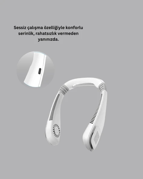 Esnek Silikon Tasarımlı Taşınabilir Kişisel Fan - Resim 4