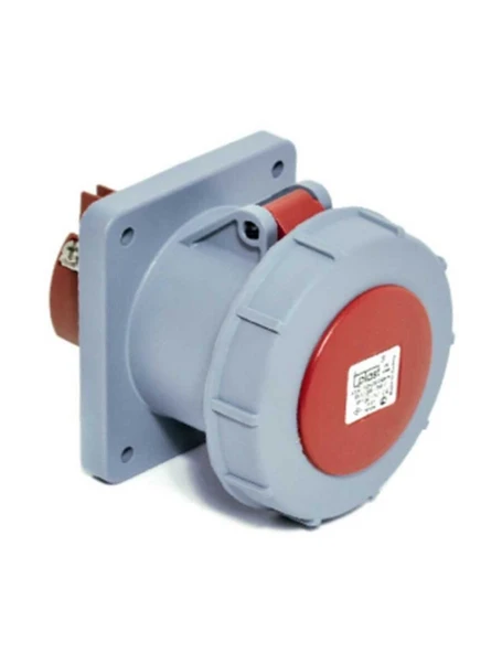 Tp Electric 3132-322-1600 4X63A Düz Makine Prizi 100X107 Vidalı IP67 ürün görseli 1