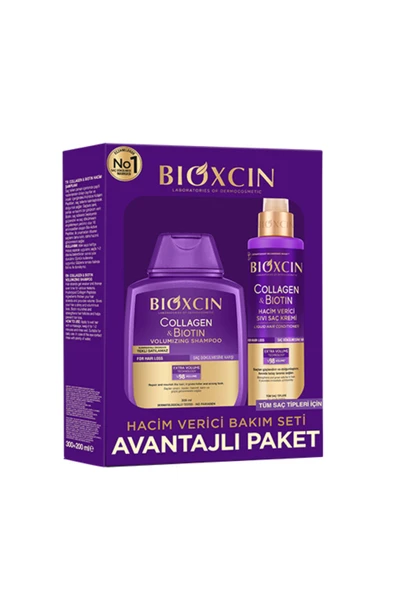 Bioxcin Collagen + Biotin Avantaj Paketi - Şampuan 300 ml + Saç Kremi 200 ml ürün görseli 1