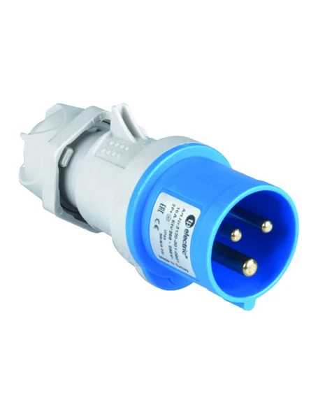 Tp Electric 3120-301-0901 3X16A CEE Norm Düz Fiş Vidalı IP44 ürün görseli 1