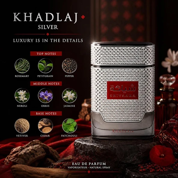 PTTAVM: Khadlaj. Shiyaaka Silver EDP 100 ml Erkek Parfüm