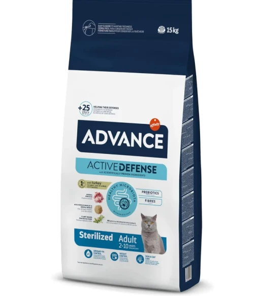 Advance Sterilised Hindili 15 kg Kısırlaştırılmış Yetişkin Kedi Maması ürün görseli 1