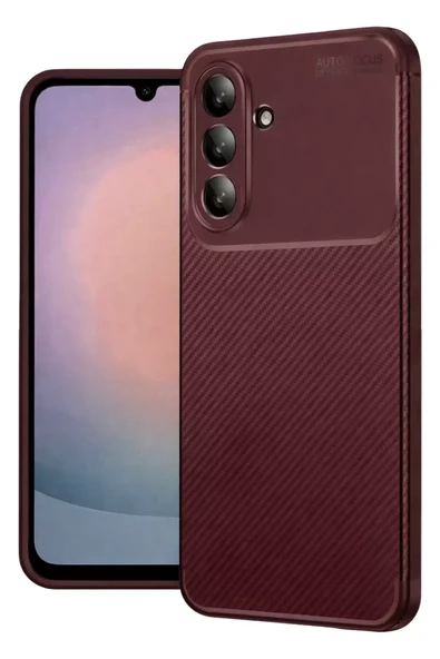 Newface Samsung Galaxy A27 5G Auto Focus Karbon Kapak - Bordo ürün görseli 1