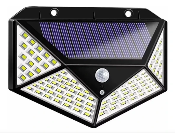 Solar Hareket Sensörlü Duvar Lambası 100 Led ürün görseli 1