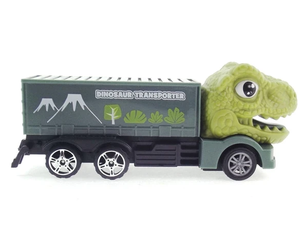 Sürtmeli T-Rex Kafalı Mini Konteynır Tır - Resim 4