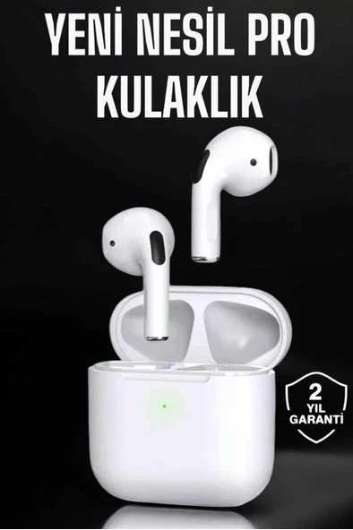 Beyaz Yeni Nesil Pro Bluetooth Kulaklık Yüksek Ses Kaliteli ANC Özelliği ürün görseli 1